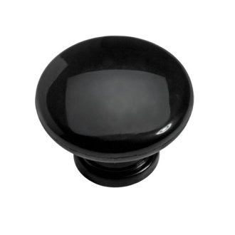 Möbelknopf, Ø 40 x 29 mm, Kunststoff, schwarz  6 Stück