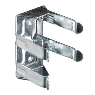 Clip für Sockelverstellfuß, 58 x 30 x Ø 28 mm, Stahl, verchromt