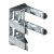 Clip für Sockelverstellfuß, 58 x 30 x Ø 28 mm, Stahl, verchromt