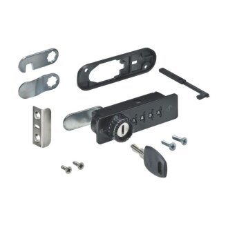 HETTICH Zahlenschloss mit Riegel rechts, schwarz, 24 x 86,8 mm
