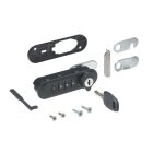 Hettich Zahlenschloss mit Riegel links, Kunststoff, schwarz