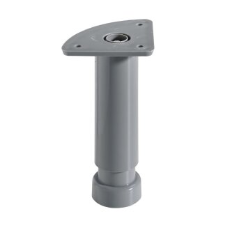 HETTICH Sockelfuß, Ø32 x 130-180 mm, Kunststoff, grau