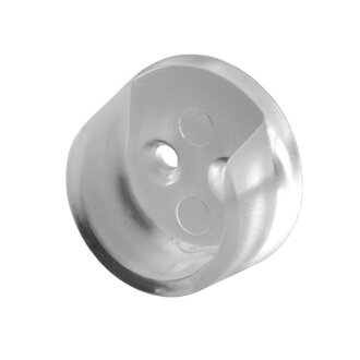 HETTICH Schrankrohrlager, Ø 20 mm, Kunststoff, transparent, 2 Stück