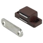 HETTICH Magnetschnäpper 2 kg, Gegenplatte starr, 35 x 15 x 13 mm, verzinkt, braun, 50 Stück