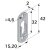 HETTICH Universalaufhänger für Linsenkopfschrauben, 42 x 15 x 2mm, Stahl verzinkt, 50 Stück