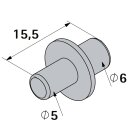 HETTICH Steckbodenträger, Ø 5/6mm, Kunststoff, weiß, 100 Stück