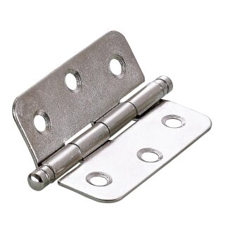 HETTICH Zierscharnier, 50 x 40 x 1,2mm, Stahl vernickelt, 20 Stück