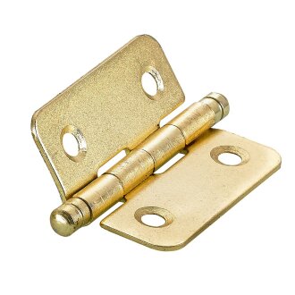 HETTICH Zierscharnier, 40 x 35 x 1mm, Stahl vermessingt, 20 Stück