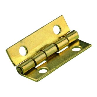 HETTICH Schmales Scharnier, 25 x 15 mm, Stahl vermessingt, 20 Stück