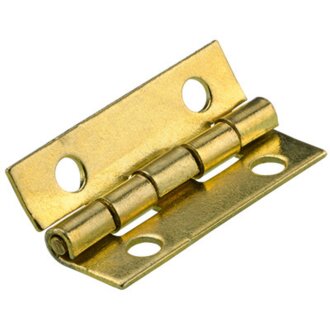 HETTICH Schmales Scharnier, 25 x 15mm, Stahl vermessingt, 20 Stück